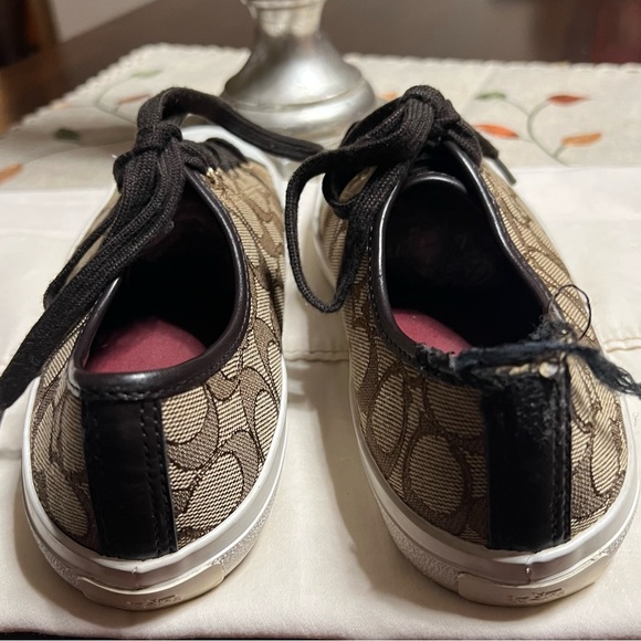 Coach Women's Sneakers with Brown and Tan Design - Picture 5 of 8